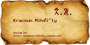 Kracsun Mihály névjegykártya